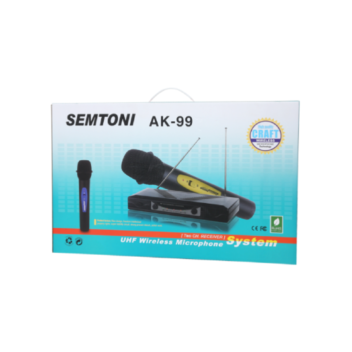 SEMTONI UHF wireless microphone 100M range + receiver