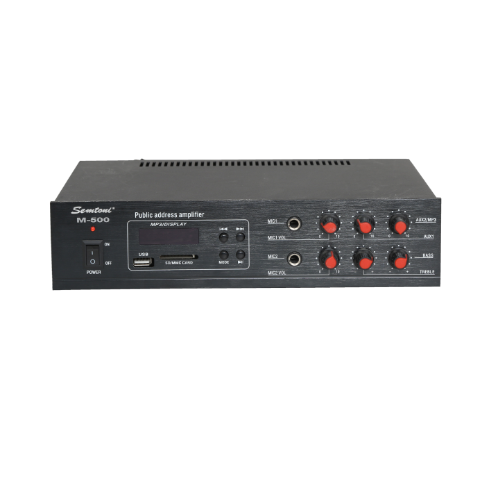 SEMTONI AMPLIFIER 50 W - USB -MP3/DISPLAY - BLUETOOTH - USB - MIC INPUT - ECHO CONTROL - EQUALIZER - RADIO