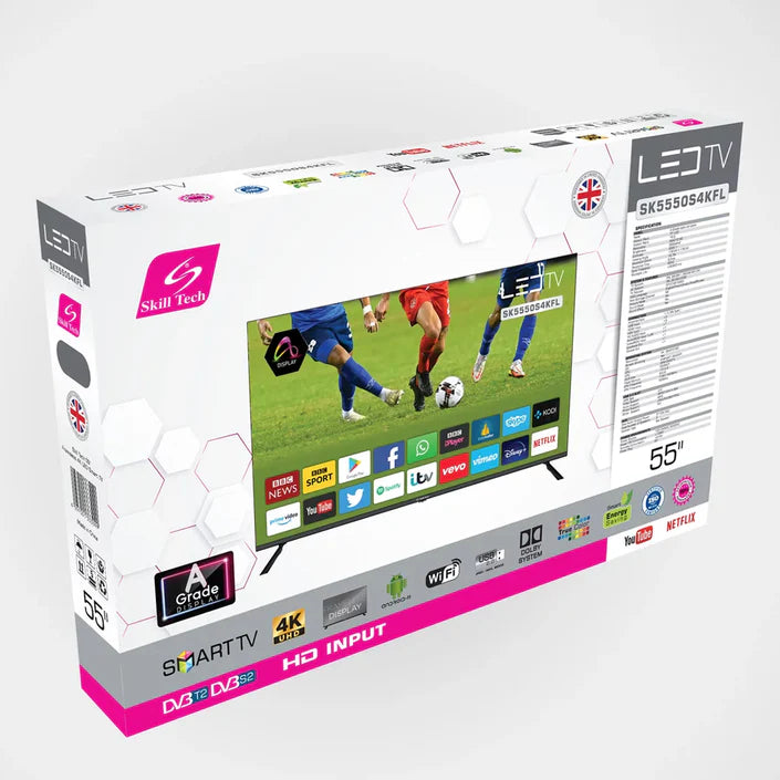 Skill Tech 55" 4K UHD Smart Frameless Led Tv - SK5550S4KFL