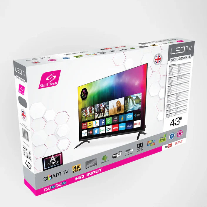 Skill Tech 43" 4K UHD Smart Frameless Led Tv - SK4340S4KFL